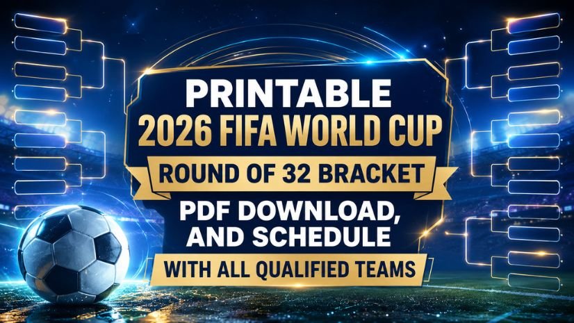 Printable 2026 FIFA World Cup Round of 32 Bracket PDF Download, and Schedule With All Qualified Teams