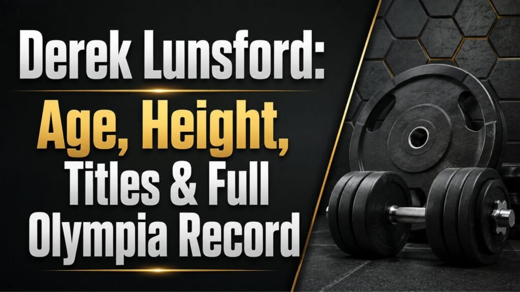 Derek Lunsford Age, Height, Titles & Full Olympia Record